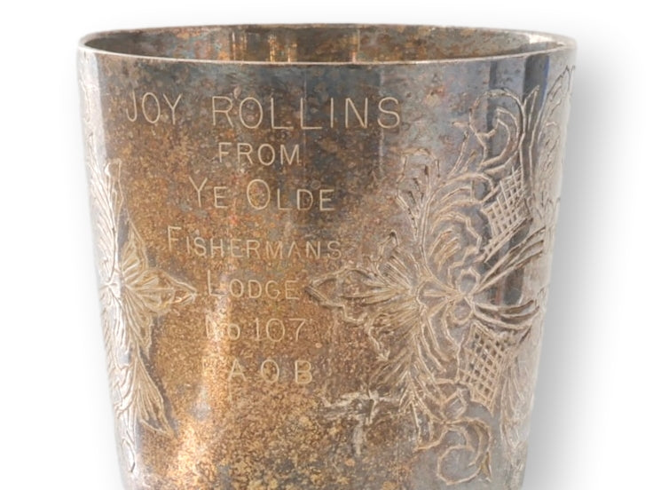 Antique Masonic A.O.B. Engraved Trophy Cup