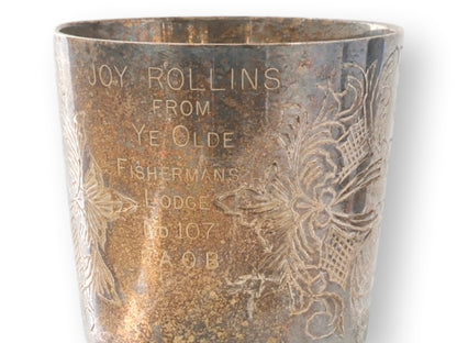 Antique Masonic A.O.B. Engraved Trophy Cup