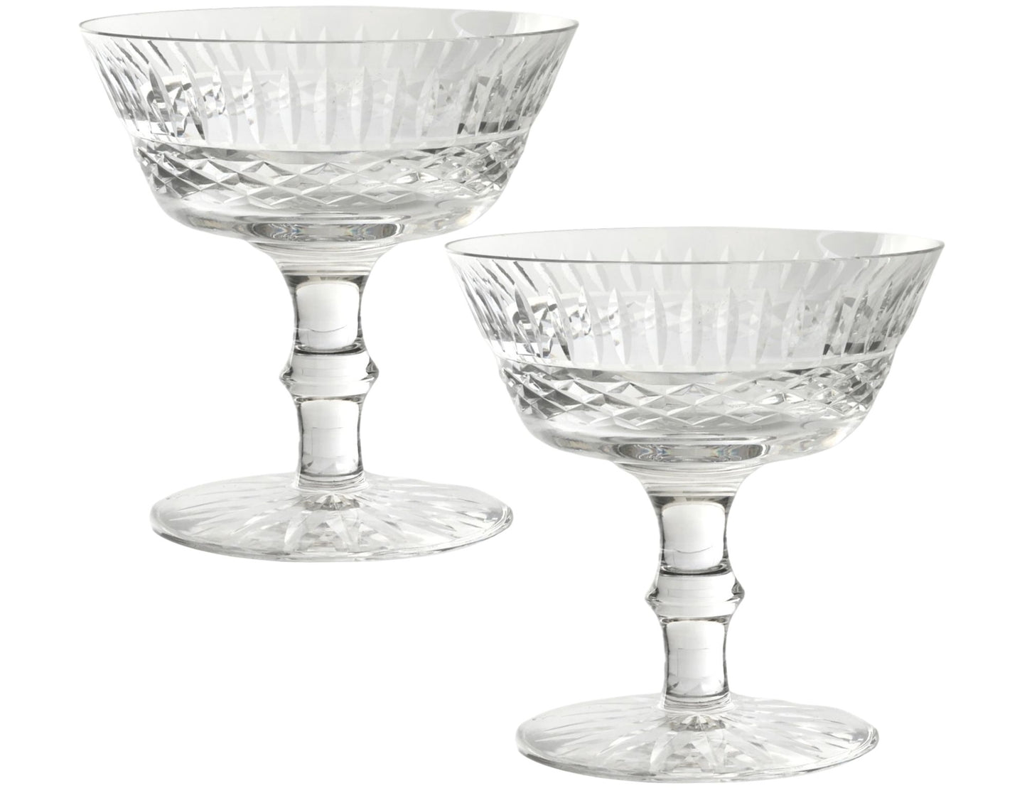 Waterford Maeve Champagne or Tall Sherbet Glasses Pair