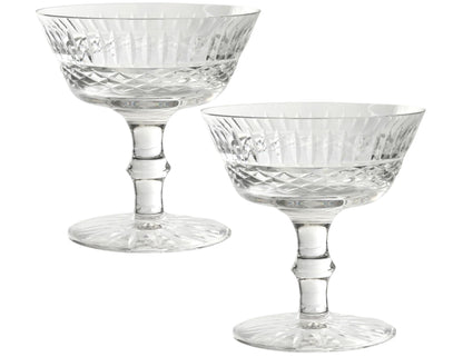 Waterford Maeve Champagne or Tall Sherbet Glasses Pair