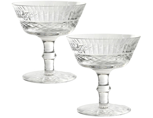 Waterford Maeve Champagne or Tall Sherbet Glasses Pair