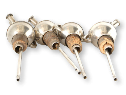 Midcentury French Silverplate Liquor Pourers, Set of Four