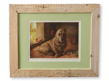 Caught at Last — Late 1800s English Sporting Dog Lithograph