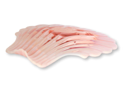 Large Midcentury Opalescent Glass Shell Dish - Likely Duncan Miller
