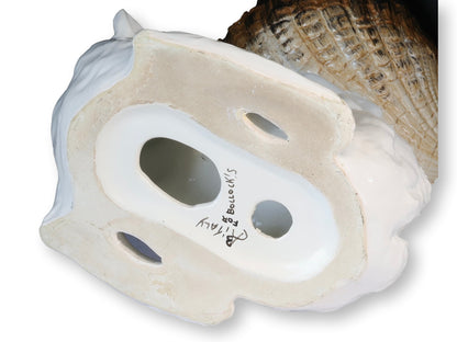 Midcentury Polar Bear & Clamshell Ceramic Compote