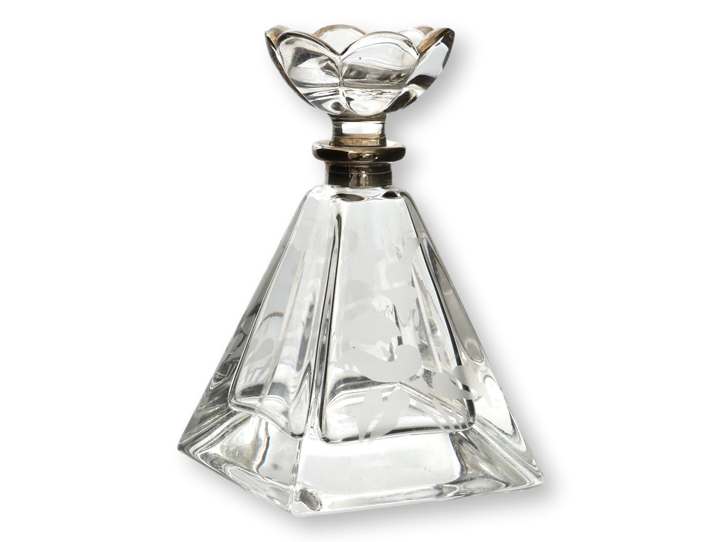 Midcentury Vanity Perfume Set w/ Mirrored Tray