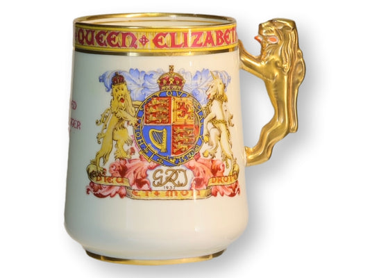 1937 King George VI Coronation Mug with Gilt Lion Handle