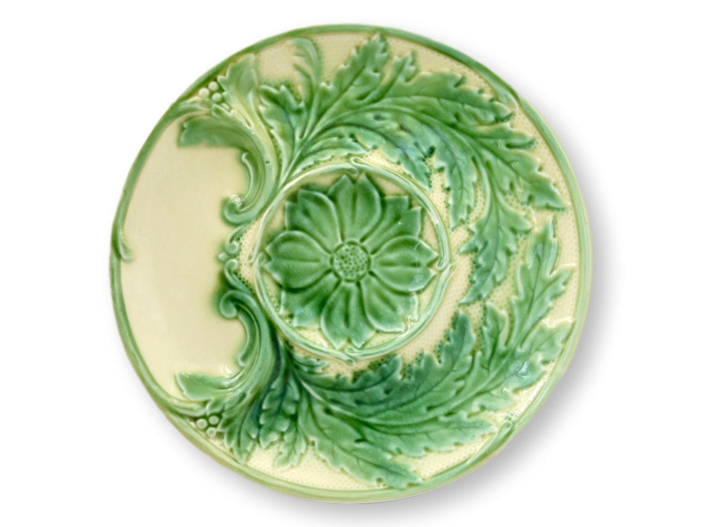 French Gien Majolica Artichoke Serving Plate