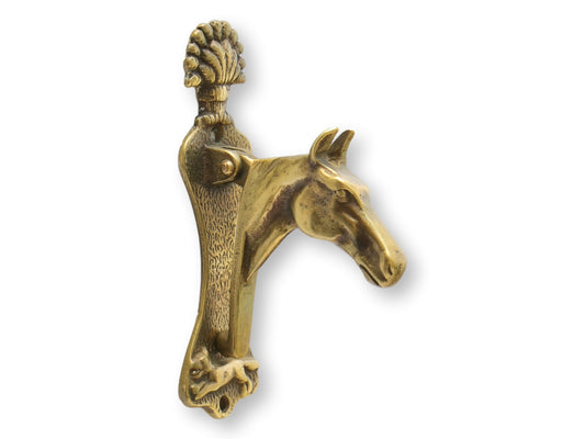 Antique English Brass Horse Doorknocker