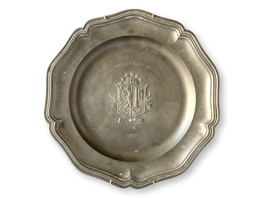 1957 French Equestrian Show Trophy Plate