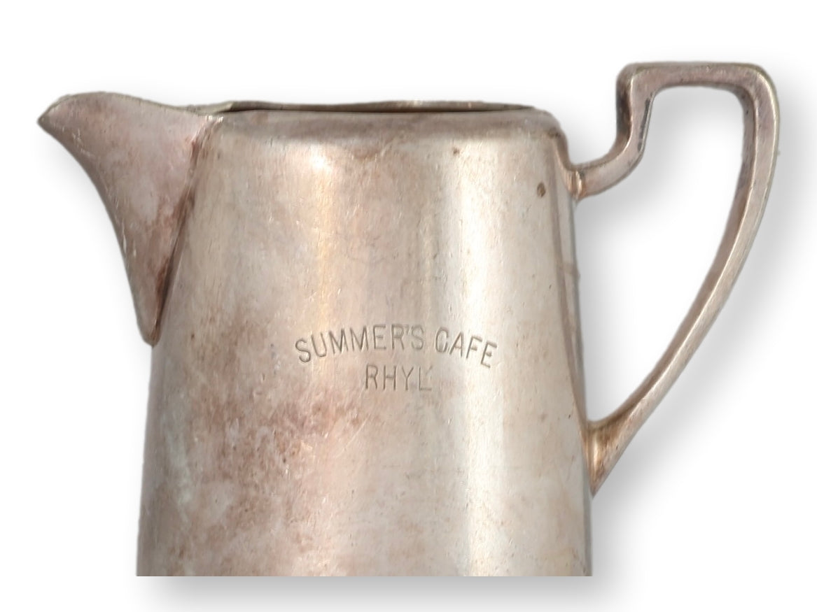 Early 20th Elkington 'Summer's Cafe' Hotel Ware Table Pitcher