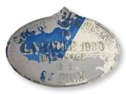 French Horse Show Dressage Trophy Plaque, 1990