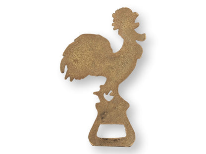 English Brass Rooster Figural Bottle Opener
