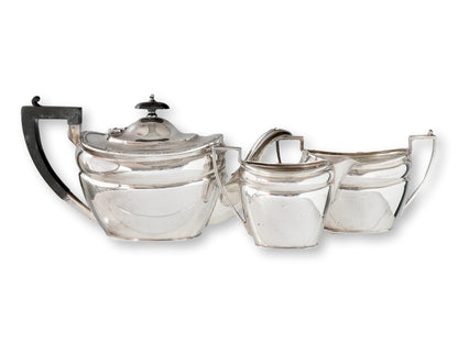 Art Deco English Silver-Plated Tea Set