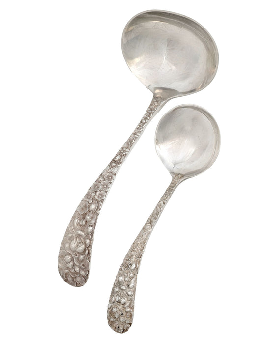 Stieff Rose Sterling Gravy and Sauce Ladles Set of 2