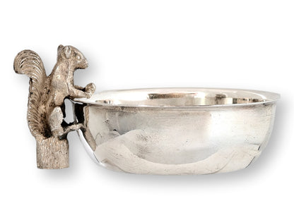 English Squirrel Silverplate Trinket Dish
