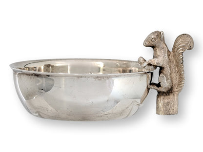English Squirrel Silverplate Trinket Dish