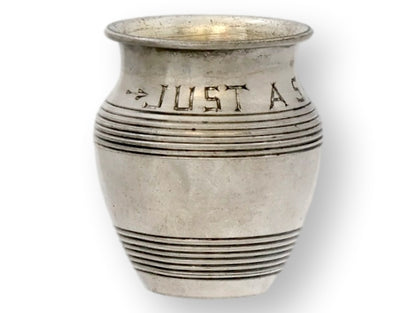 Early 20th English Silver-Plate 'Just a Spot' Mustard Pot