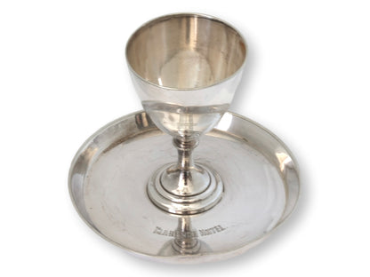 Vintage Clarence Hotel London Silver-Plate Egg Cups