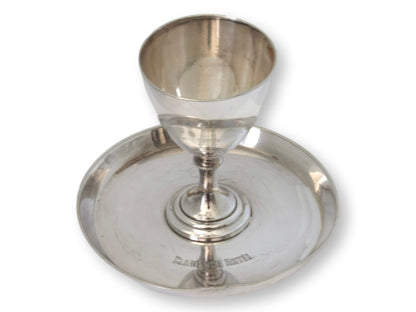 Vintage Clarence Hotel London Silver-Plate Egg Cups