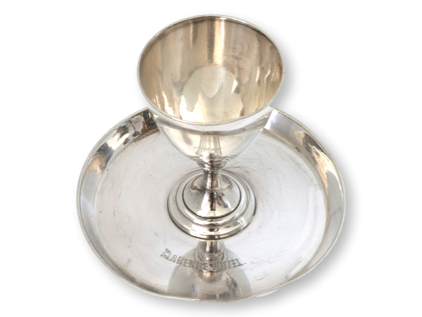Vintage Clarence Hotel London Silver-Plate Egg Cups