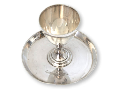 Vintage Clarence Hotel London Silver-Plate Egg Cups