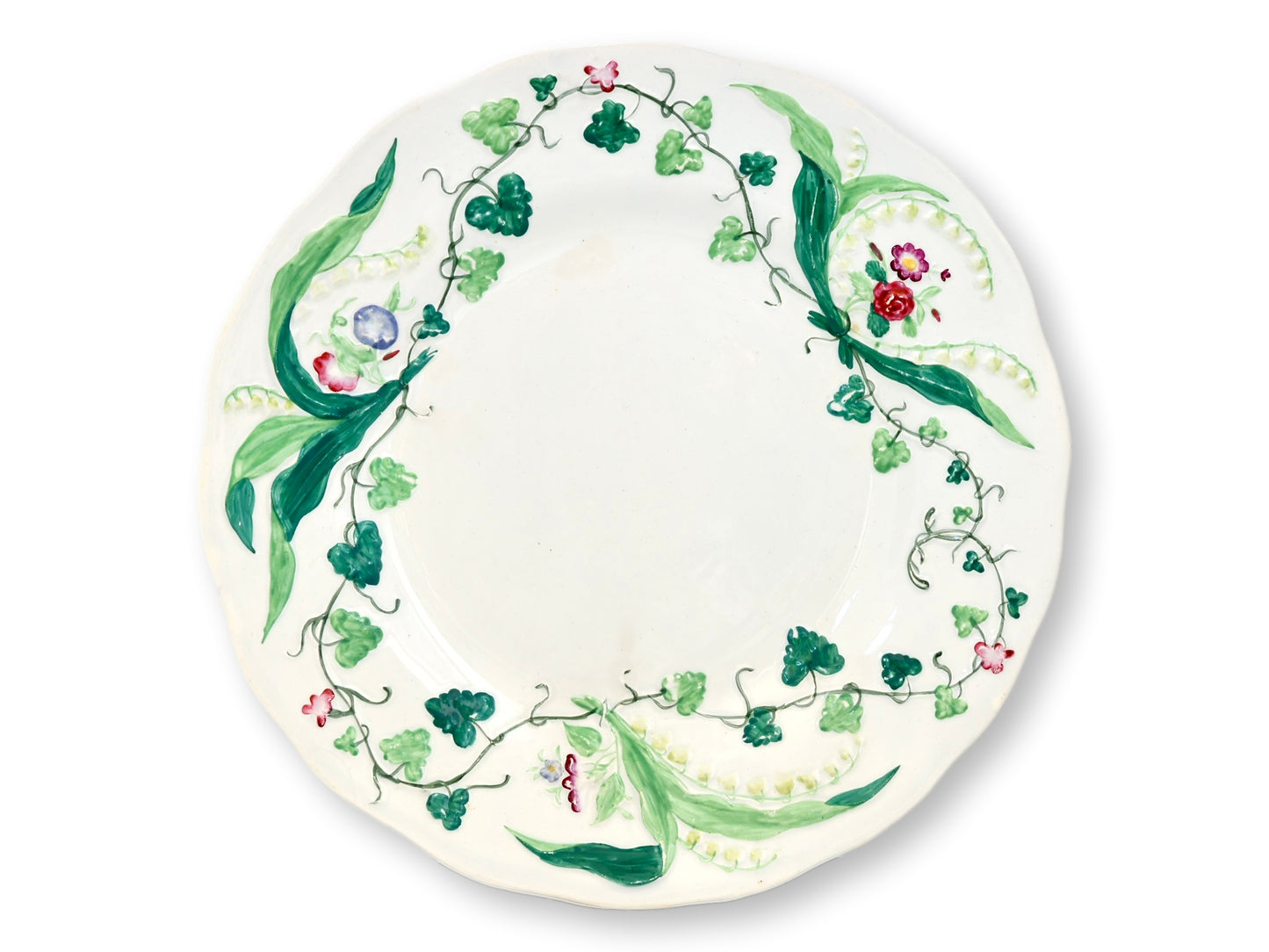 Rare Antique French Creil et Montereau Muguet Plates