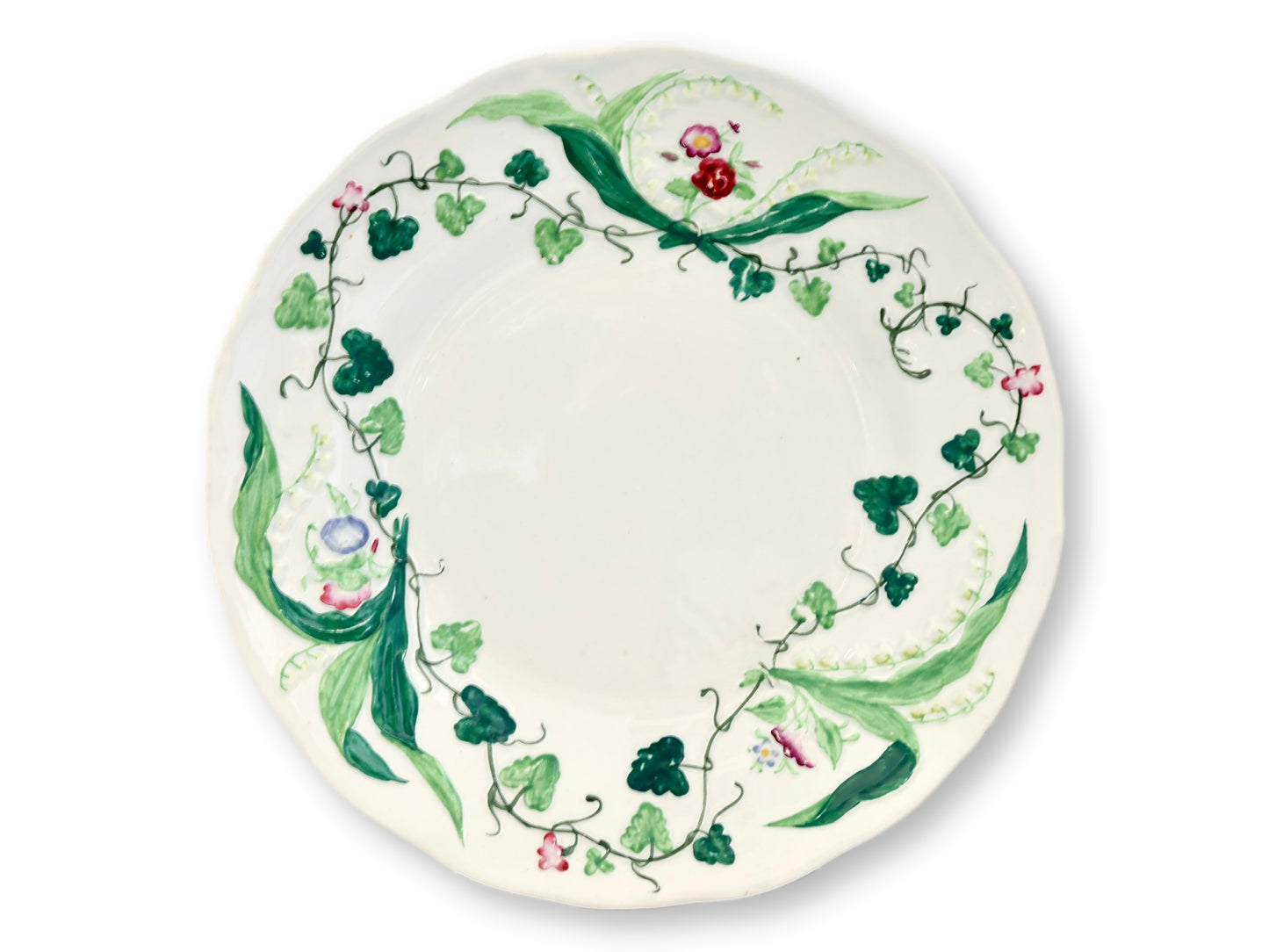 Rare Antique French Creil et Montereau Muguet Plates