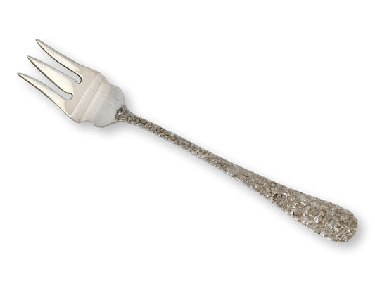 Kirk Stieff Rose Pattern Sterling Silver 3-Tine Serving Fork