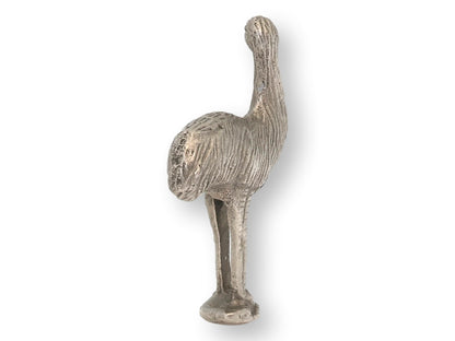 Silver Plated Ostrich / Emu Tobacco Pipe Tamper