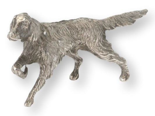 Vintage Silve-Plate Setter Dog Figure