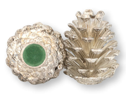 Midcentury Silver-Plated Pinecone Salt & Pepper Shakers