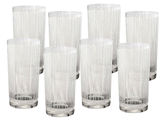 Georges Briard “Icicle White” Highball Glasses – Set of 8