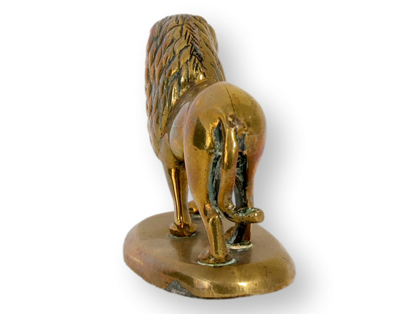 Antique English Brass Lion Paperweight / Figure