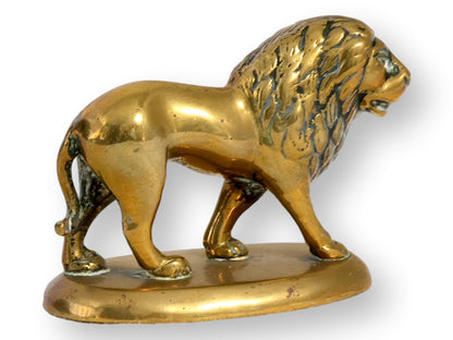 Antique English Brass Lion Paperweight / Figure