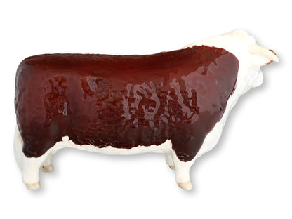 Midcentury Beswick Brown & White Cow English Porcelain Figurine