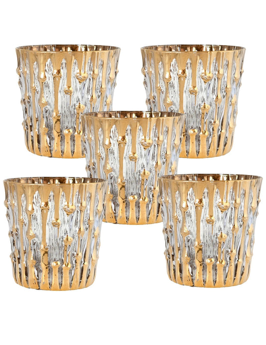 1960s Imperial Glass Bamboo Tumblers, Set of 5