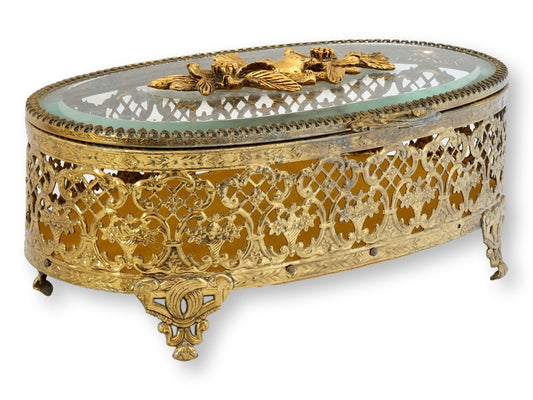 Midcentury Ormolu Jewelry Casket
