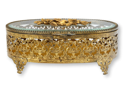 Midcentury Ormolu Jewelry Casket