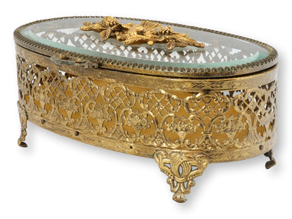 Midcentury Ormolu Jewelry Casket