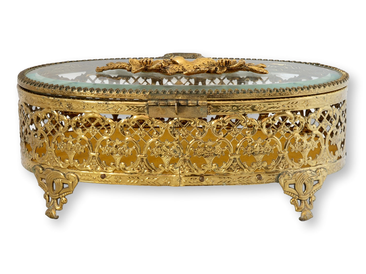 Midcentury Ormolu Jewelry Casket