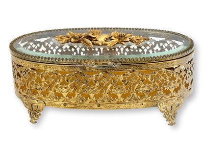 Midcentury Ormolu Jewelry Casket