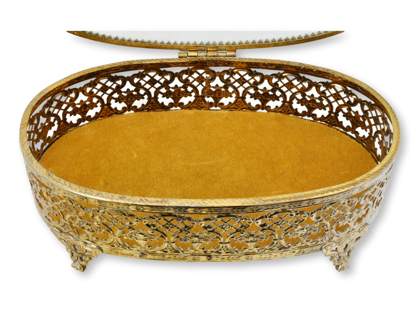 Midcentury Ormolu Jewelry Casket