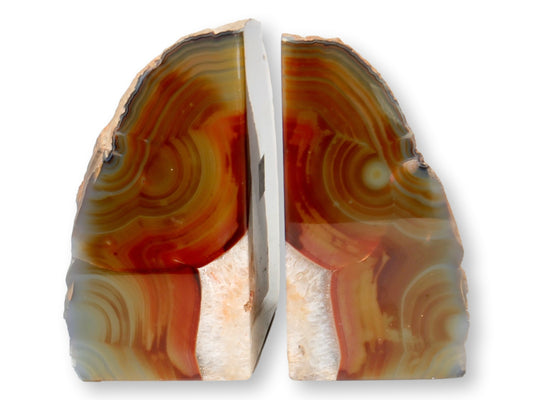 Midcentury Agate Geode Bookends