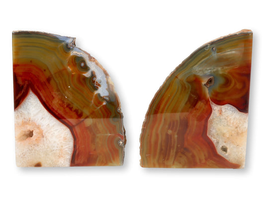 Midcentury Agate Geode Bookends