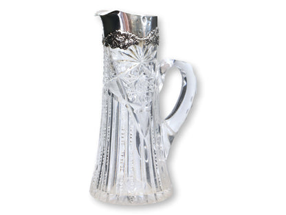 Antique Cut Crystal Decanter w/ Sterling Top