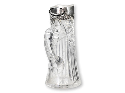 Antique Cut Crystal Decanter w/ Sterling Top