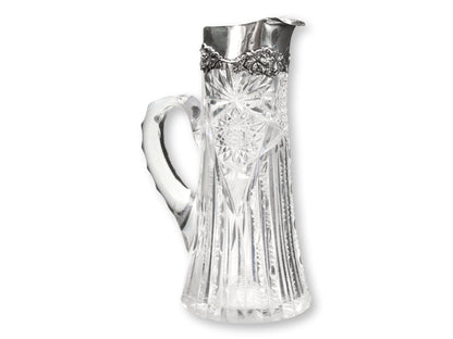 Antique Cut Crystal Decanter w/ Sterling Top