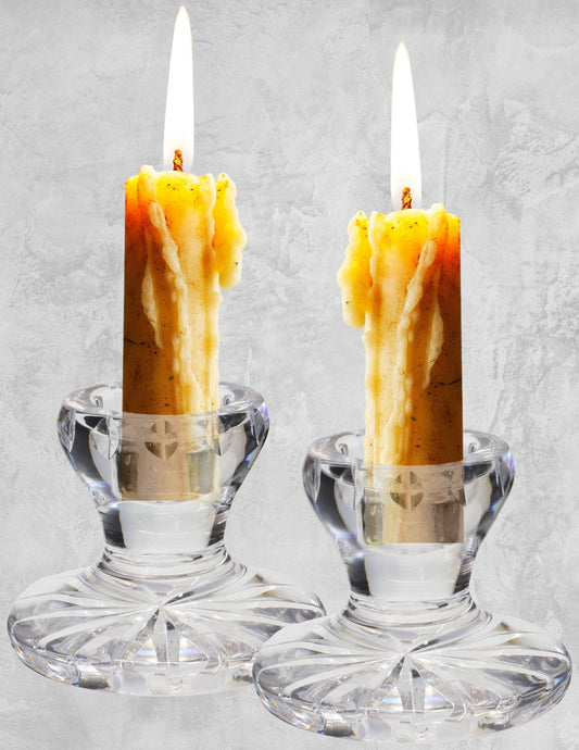 Vintage Waterford Crystal Short Candlesticks