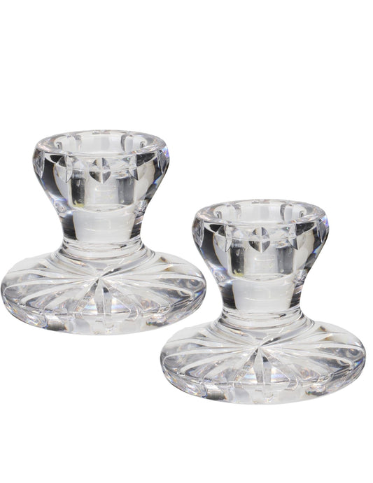 Vintage Waterford Crystal Short Candlesticks